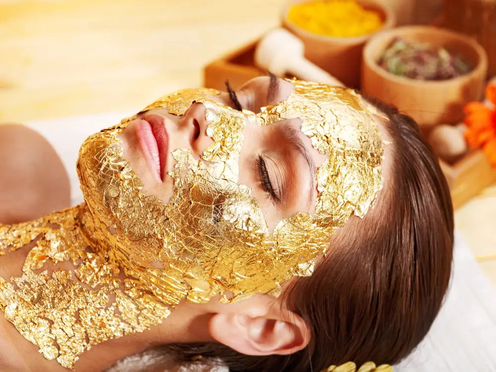 Women in facial mask